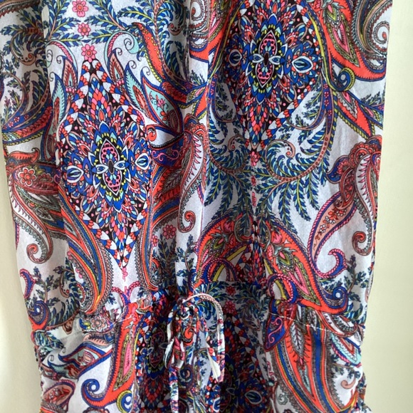 Luli Fama Rebeldia -T Back Romper Womens Size Large Paisley Mixed Print  Beach - Picture 5 of 16